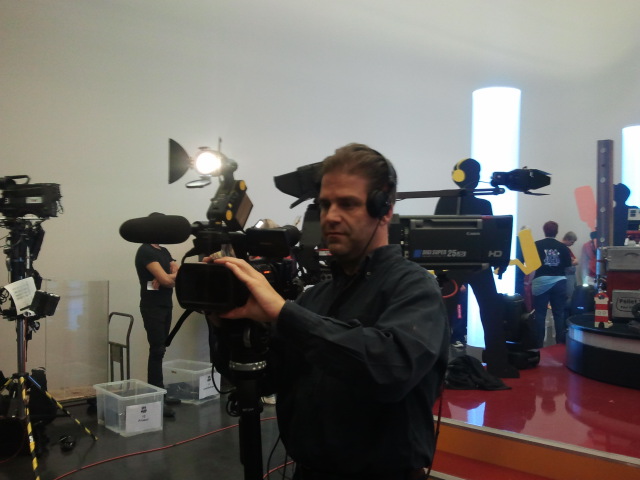 Hanns Gröner beim Dreh für das Macher Finale im BR Studio München Unterföhring
