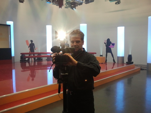 Hanns Gröner beim Dreh für das Macher Finale im BR Studio München Unterföhring