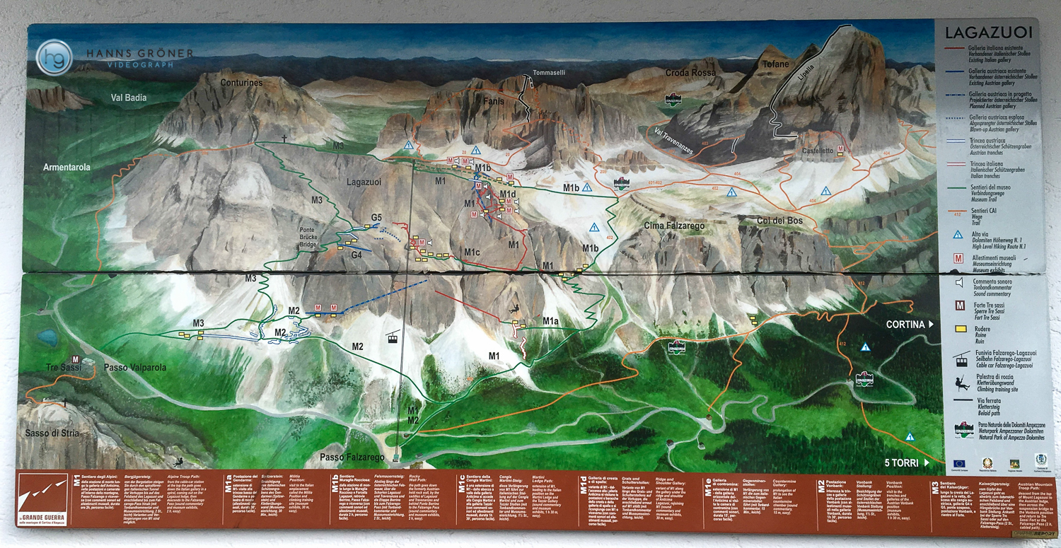 Infokarte Lagazuoi (Foto: Hanns Gröner)