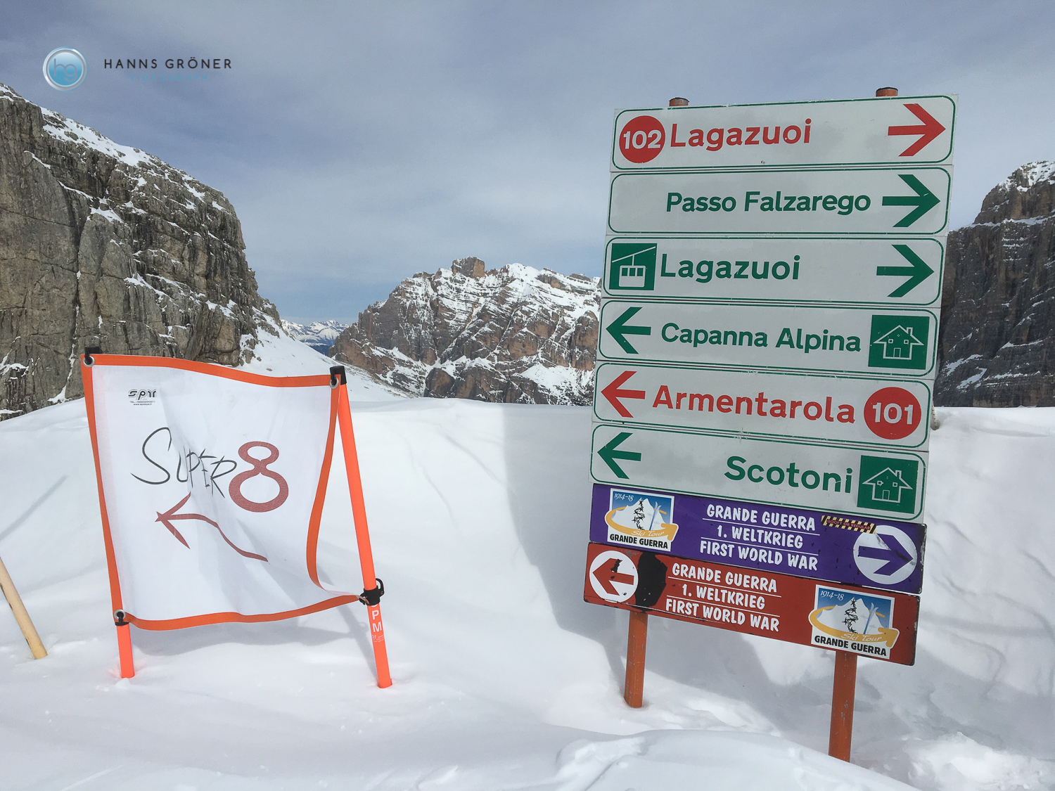 Abfahrt vom Lagazuoi nach Armentarola (Foto: Hanns Gröner)