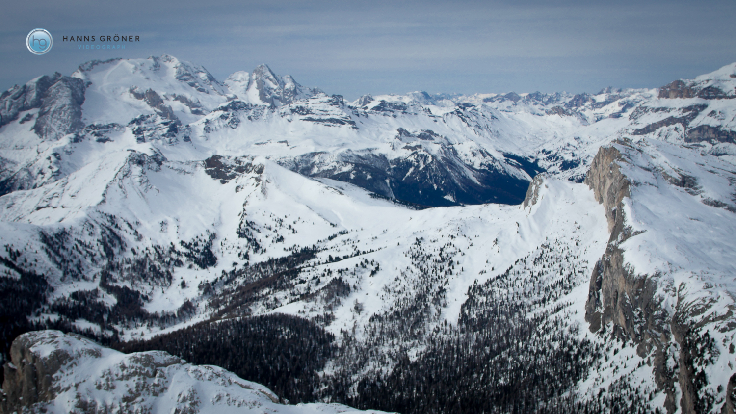 Lagazuoi - Ausblick und Marmolata (Foto: Hanns Gröner)
