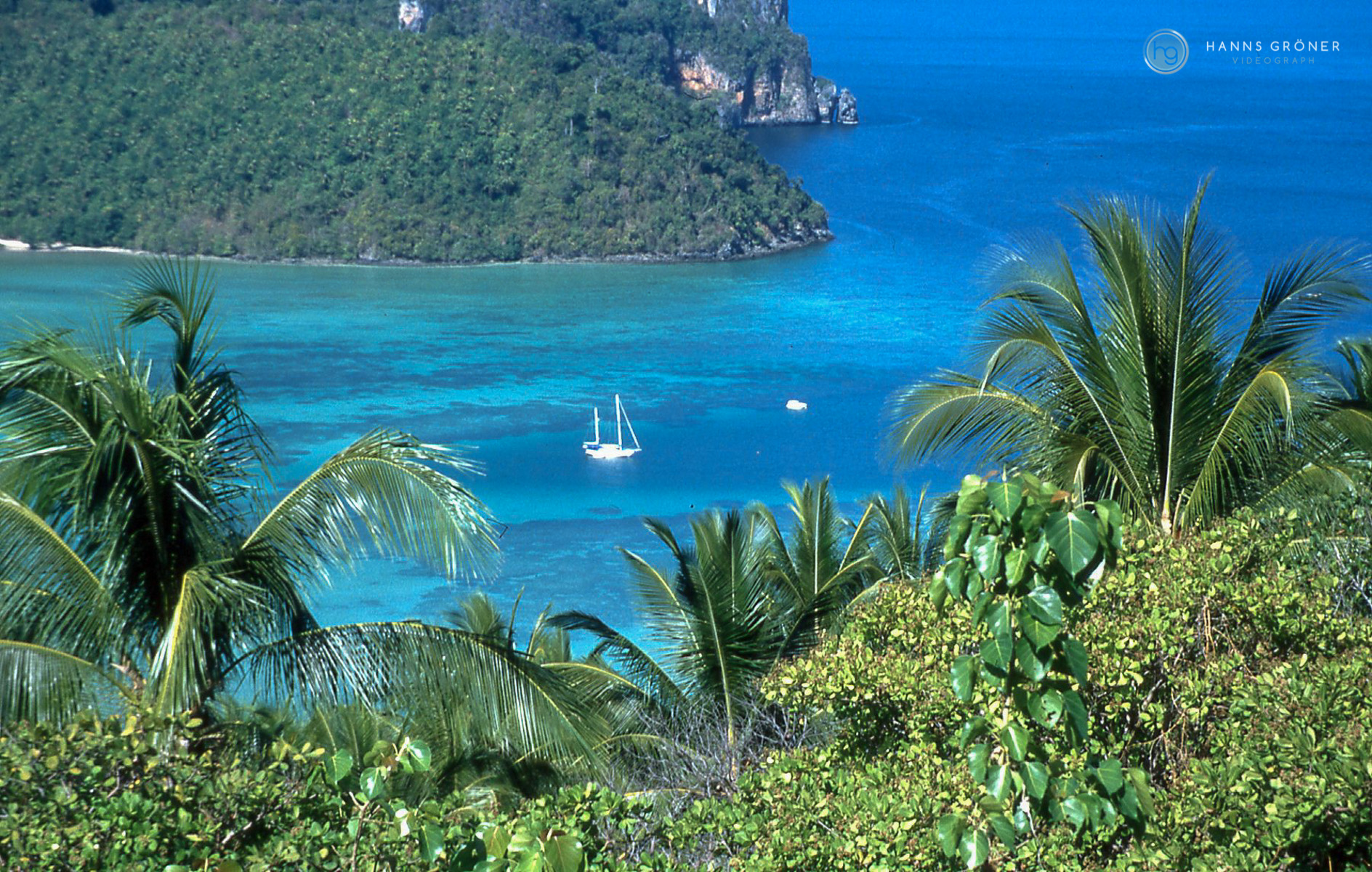 Ausblick Ko Phi Phi Don - auf dem Weg zum View Point (1997, Foto: Hanns Gröner)