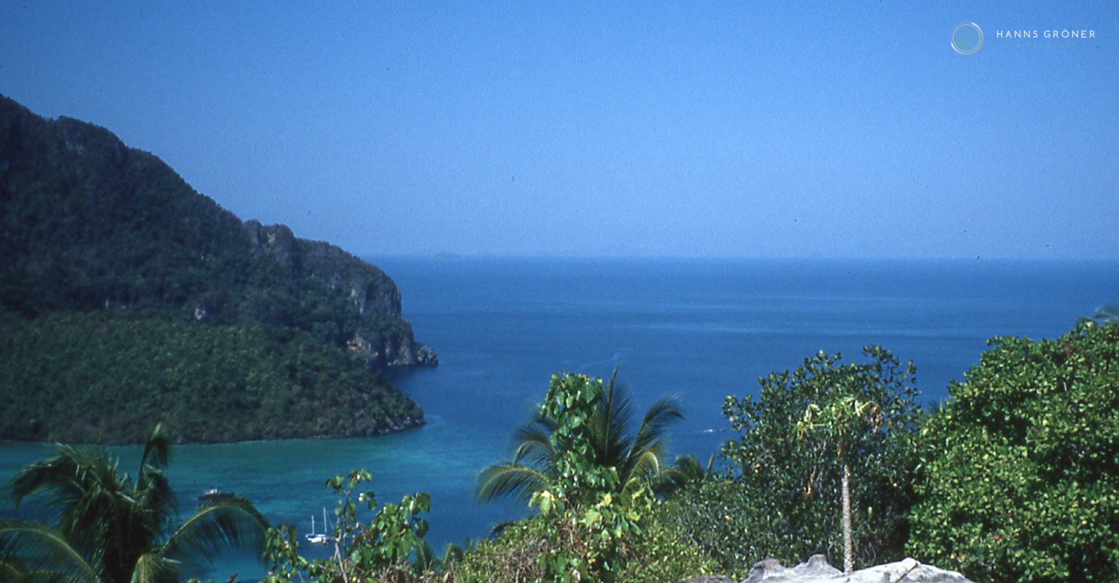 Ausblick Ko Phi Phi Don - auf dem Weg zum View Point (1997, Foto: Hanns Gröner)