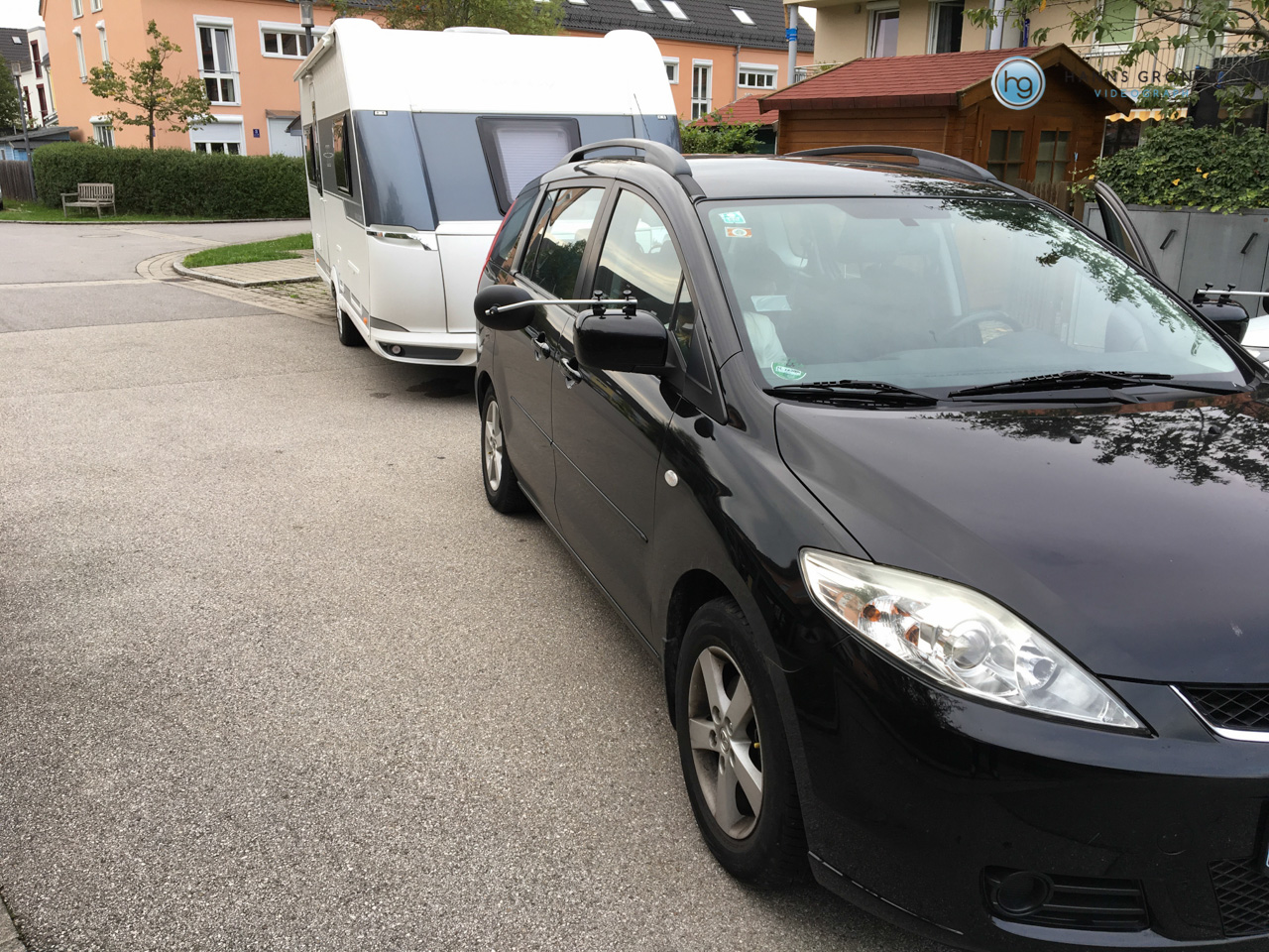 Zugfahrzeug Mazda 5 (Benziner, 115 PS) mit Hobby 540 UL (Foto: Hanns Gröner)
