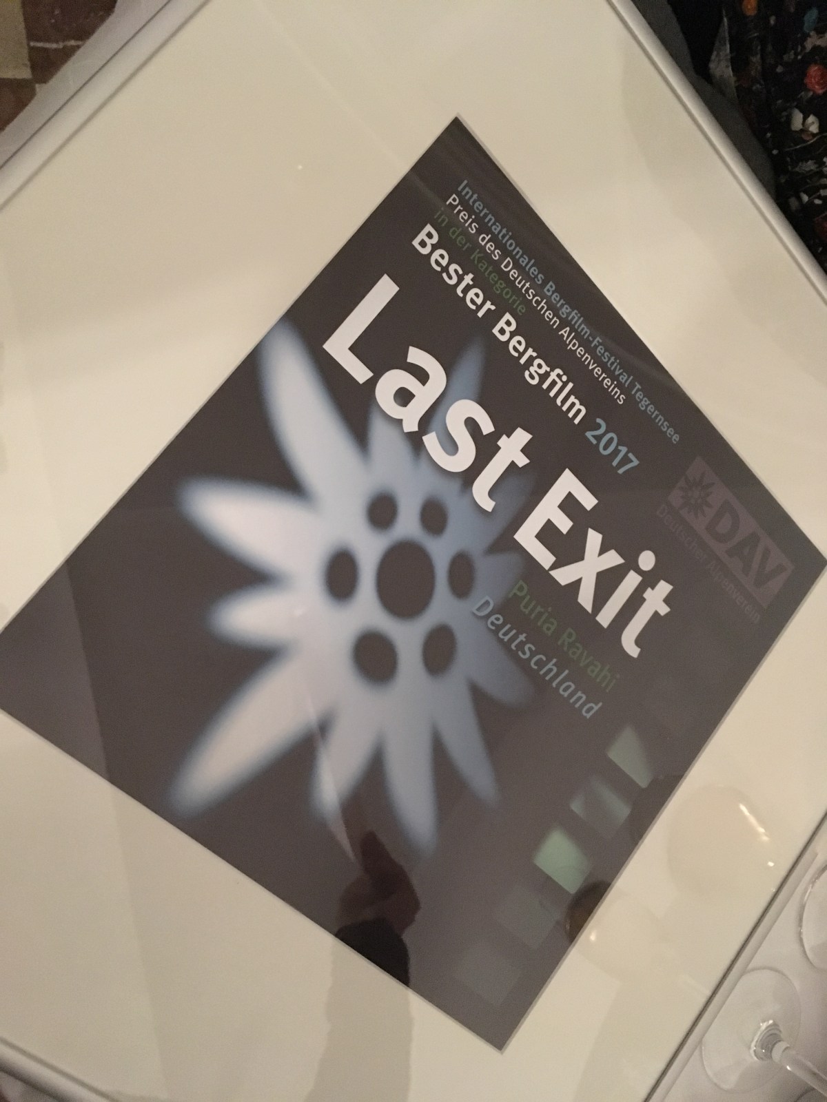 Bergfilmfestival Tegernsee 2017 - Preis "Last Exit" (Foto: Hanns Gröner)