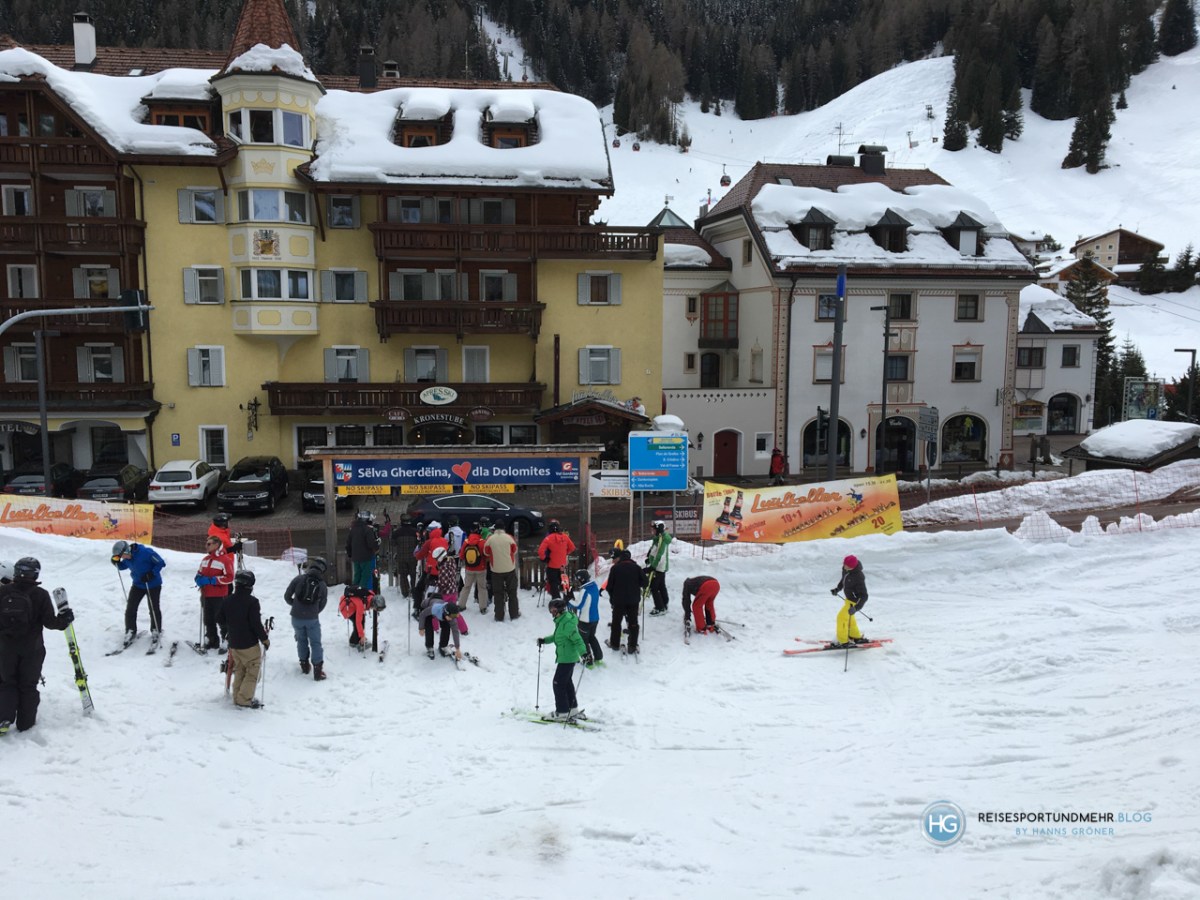 Ende der Sella Ronda in Wolkenstein (Foto: Hanns Gröner)