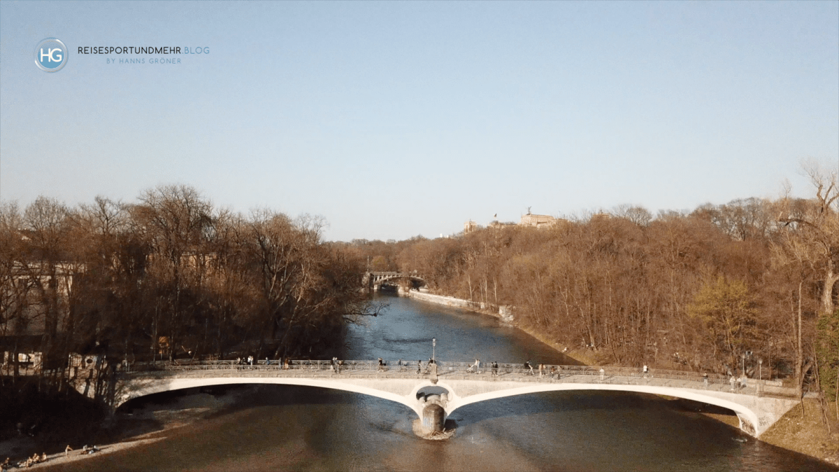 Isarbrücke vor Maximilianeum im April 2018 (Foto: Hanns Gröner)