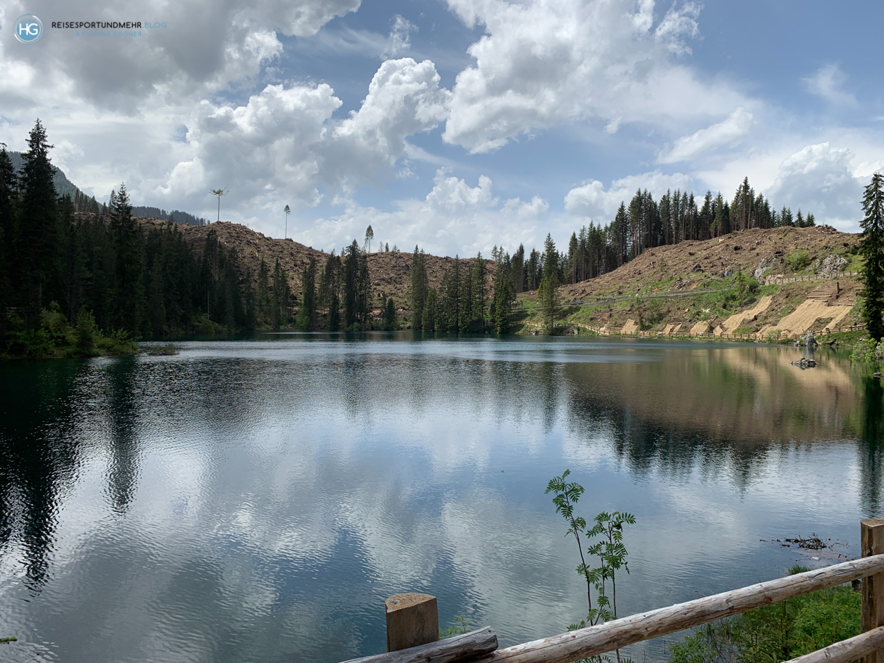 Karersee und Rosengarten im Juni 2019 (Foto: Hanns Gröner)