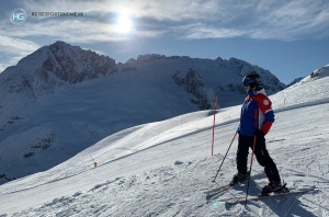 Dolomiten im Dezember 2019 - Blick auf die Marmolada (Foto: Hanns Gröner)