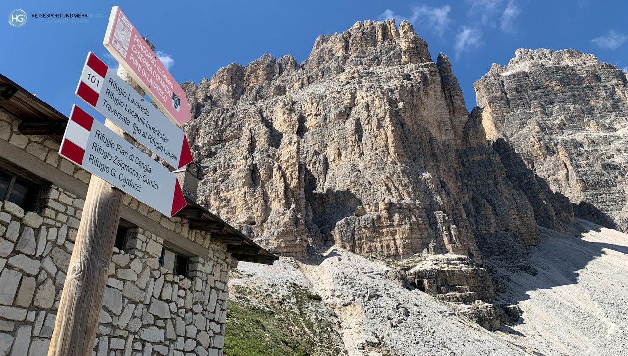 Auf dem Weg zu den Drei Zinnen 2020 - Auronzohütte (Foto: Hanns Gröner)