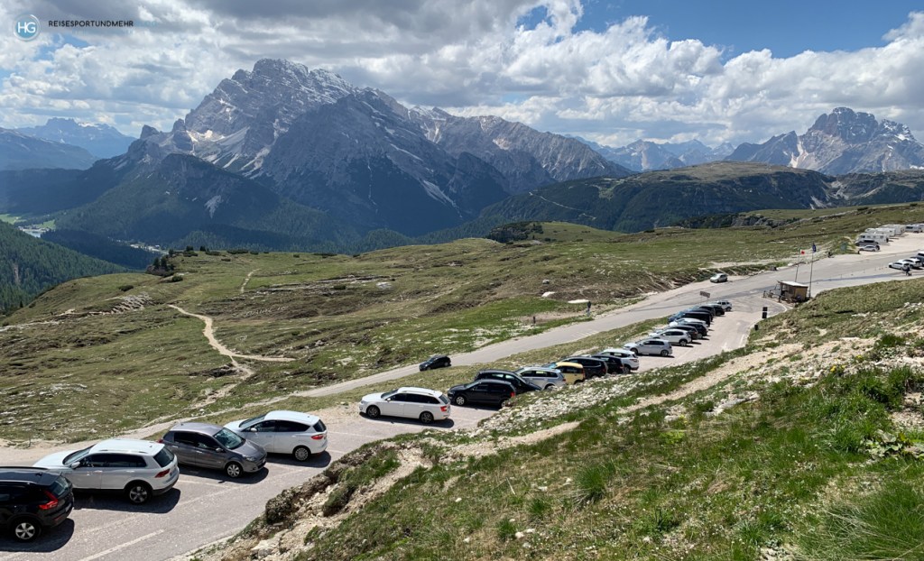 Parkplätze an der Auronzohütte 2020 (Foto: Hanns Gröner)