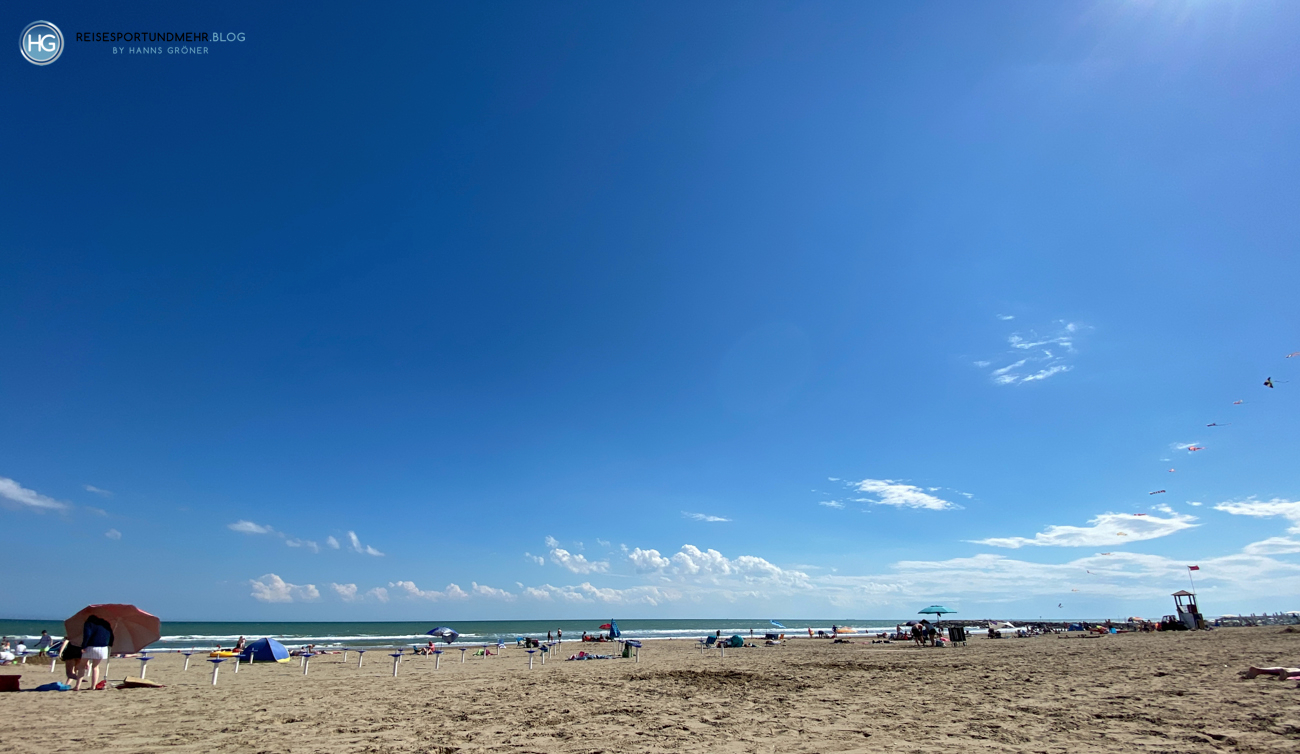 Cavallino Pfingsten 2021 - Strand am Camping Union Lido (Foto: Hanns Gröner)