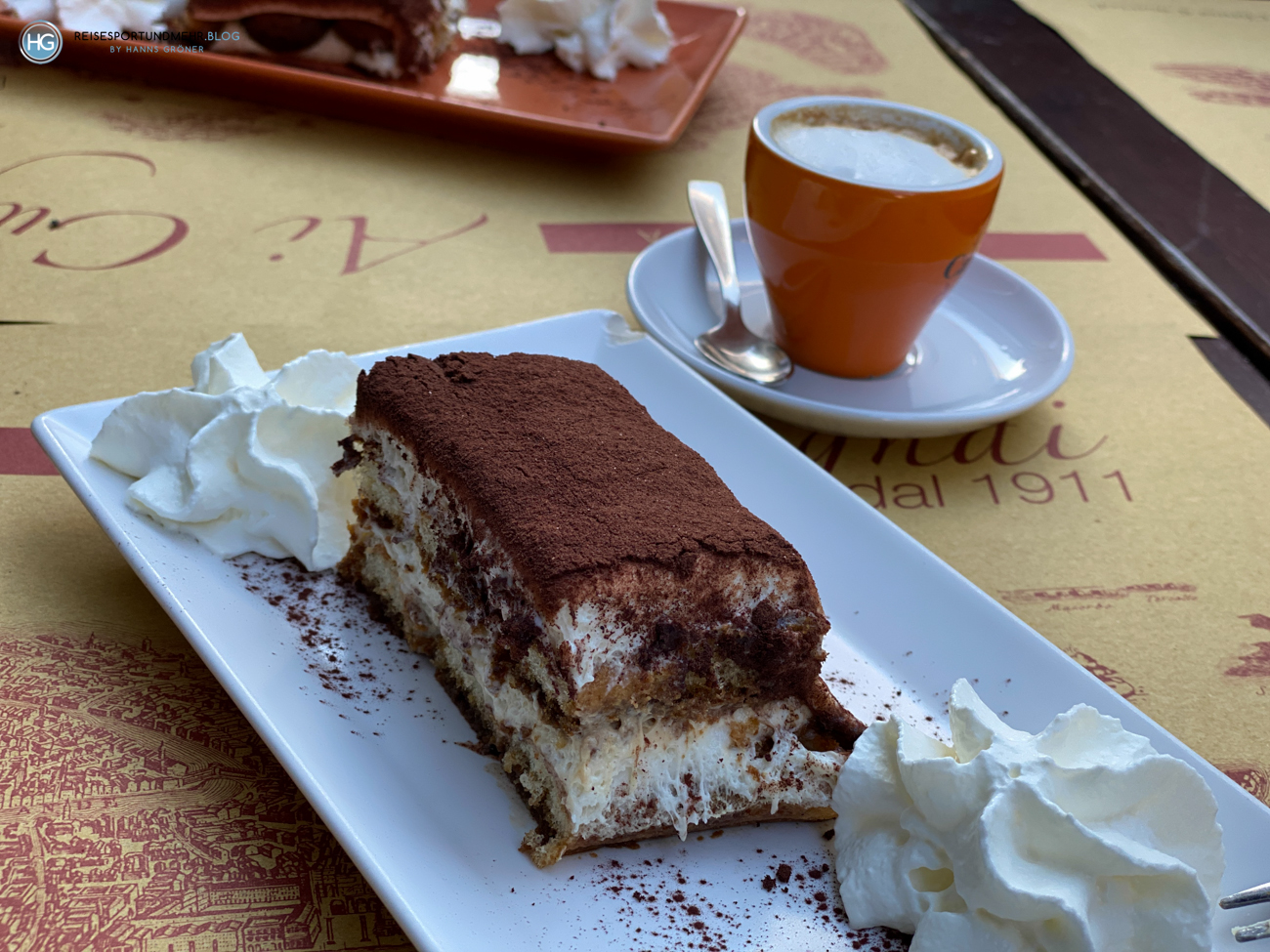 Tiramisu und Macchiato im Ai Cugnai - Venedig Pfingsten 2021 (Foto: Hanns Gröner)