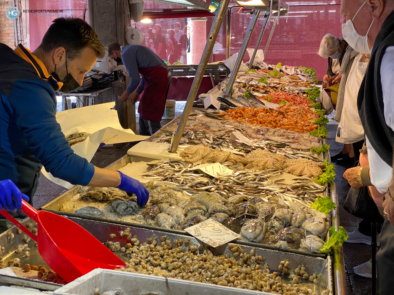 Venedig 2021 - Fischmarkt Rialto (Foto: Hanns Gröner)