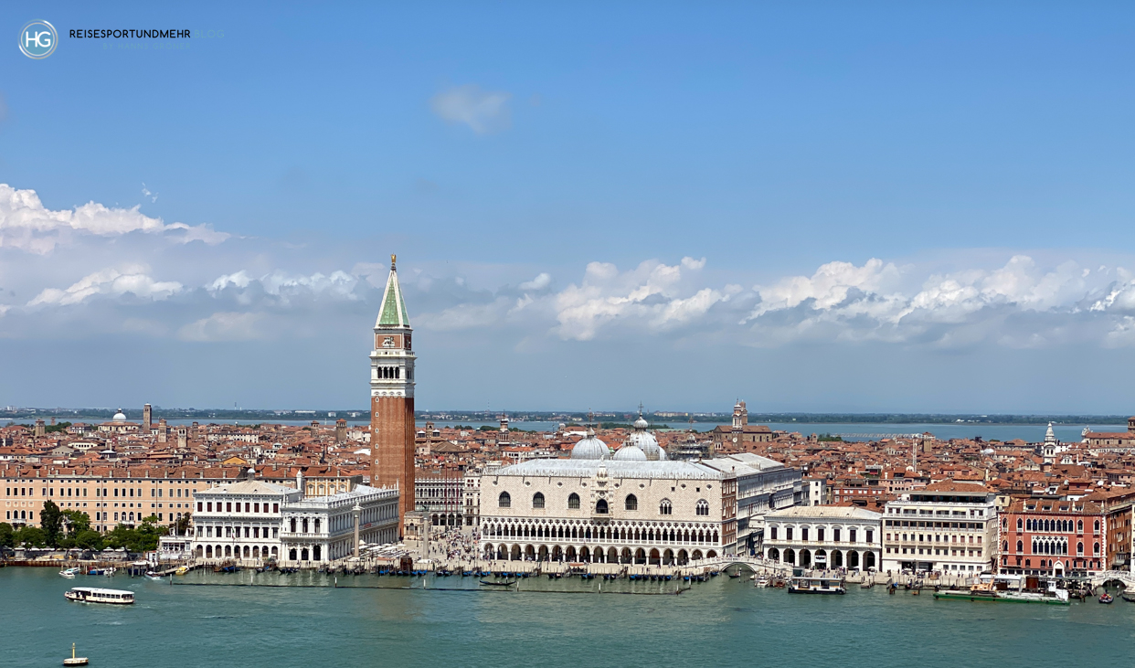 Blick von San Giorgio Maggiore auf San Marco mit Dogenpalast 2021 (Foto: Hanns Gröner)