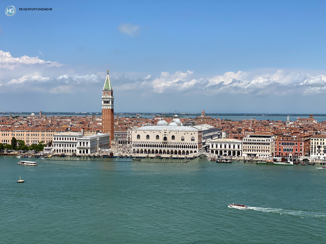 Blick von San Giorgio Maggiore auf San Marco mit Dogenpalast an Pfingsten 2021 (Foto: Hanns Gröner)