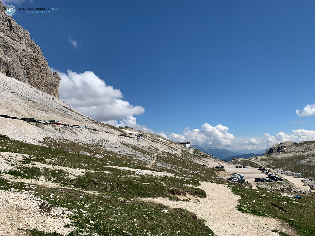 Dolomiten 2020 - Drei Zinnen - Parkplatz nahe Rifugio Auronzo (Foto: Hanns Gröner)