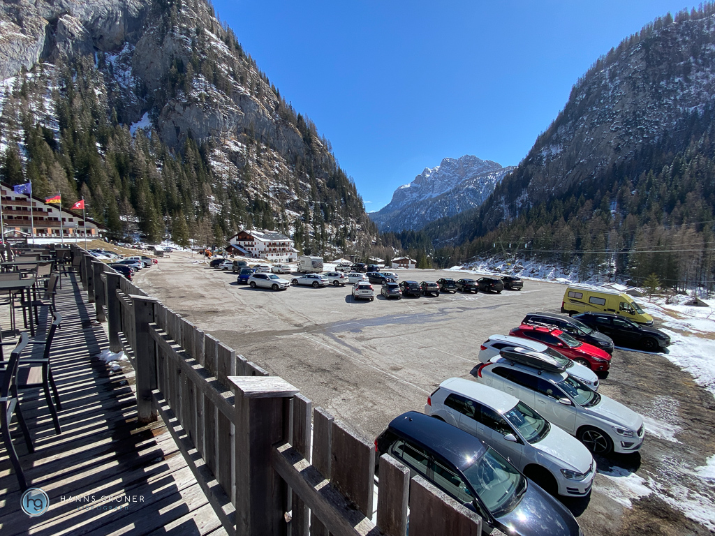 Dolomiten - zwischen Arabba und Marmolada im April 2022 (Foto: Hanns Gröner)