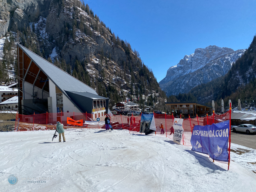 Dolomiten - zwischen Arabba und Marmolada im April 2022 (Foto: Hanns Gröner)