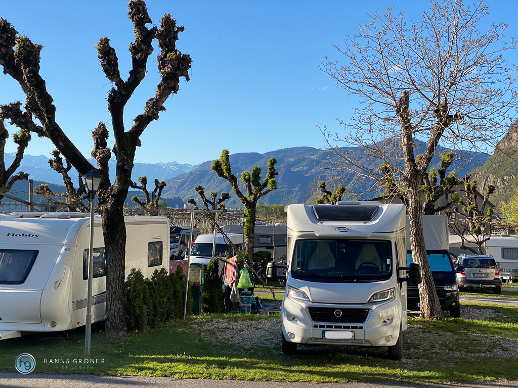Camping Steiner in Leifers bei Bozen 2022 (Foto: Hanns Gröner)
