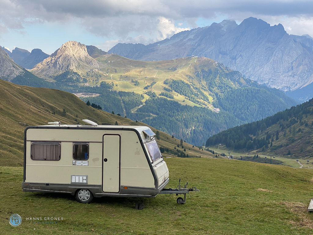 Blick auf Belvedere und Marmolada (Foto: Hanns Gröner)