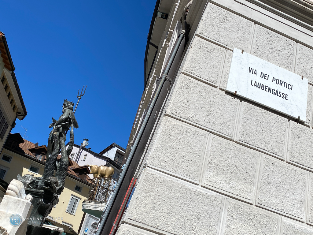 Bozen Laubengasse im April 2023 (Foto: Hanns Gröner)