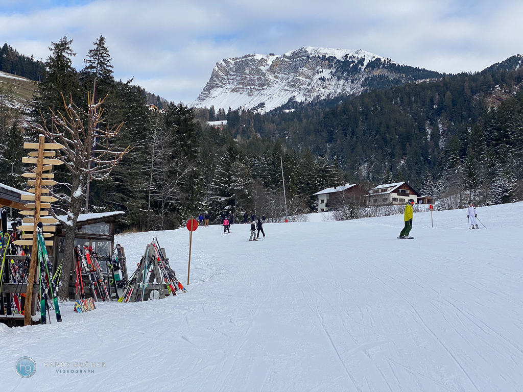 Am Ende der La Longia im Winter 2023 (Foto: Hanns Gröner)