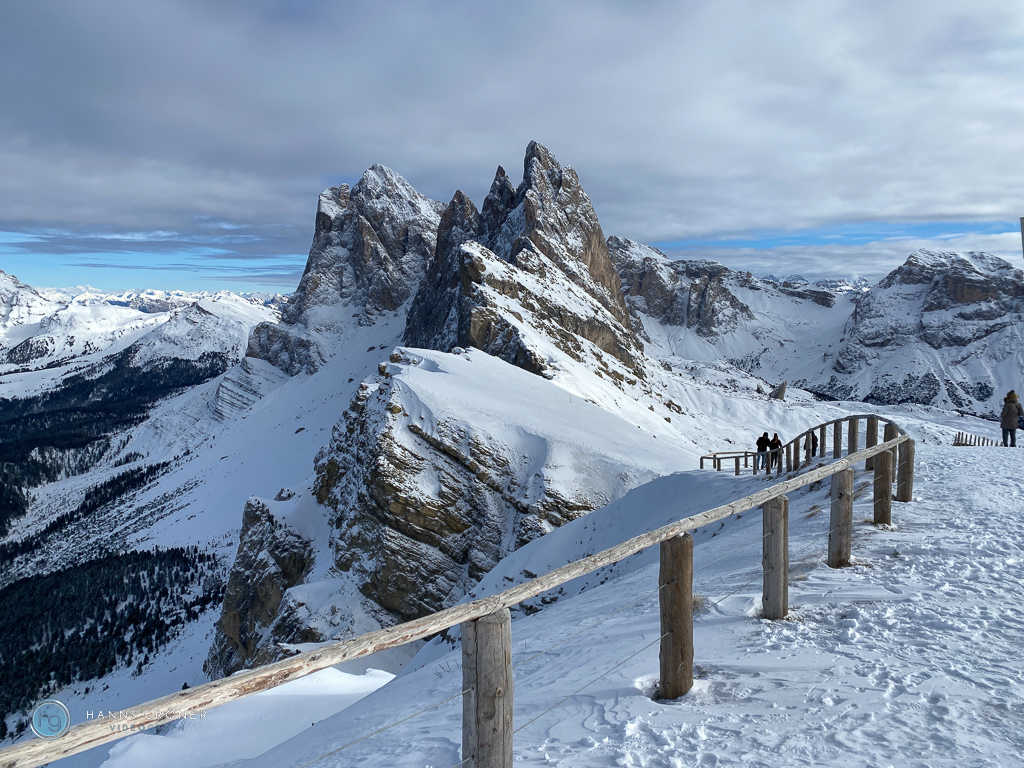 Zwischen Col Raiser und Seceda im Winter 2023 (Foto: Hanns Gröner)
