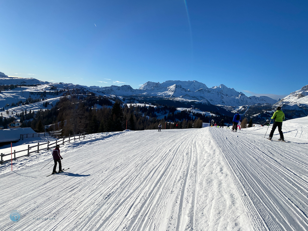 Skifahren in den Dolomiten im Dezember 2023 - Alta Badia (Foto: Hanns Gröner)