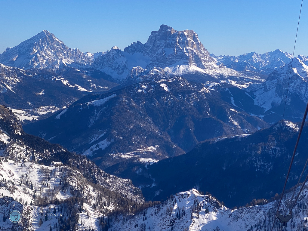 Skifahren Dolomiten - Marmolada im Januar 2024 (Foto: Hanns Gröner)