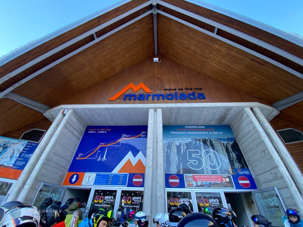 Skifahren Dolomiten - Marmolada im Januar 2024 (Foto: Hanns Gröner)