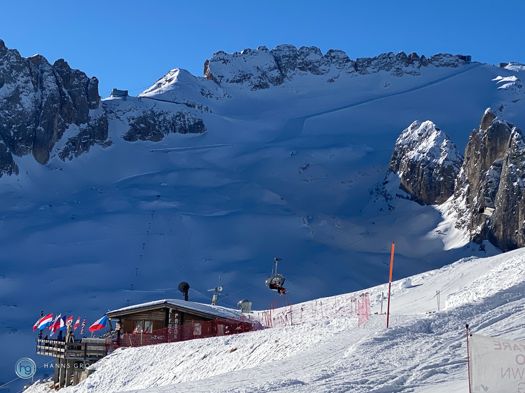 Skifahren Dolomiten - Marmolada im Januar 2024 (Foto: Hanns Gröner)