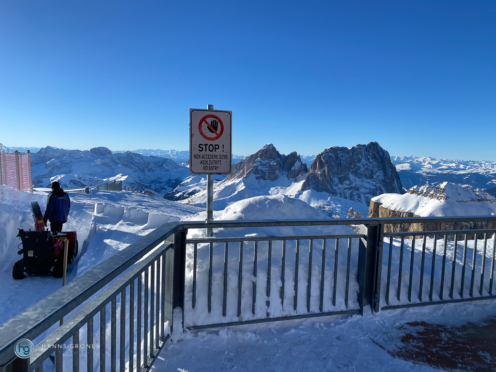 Dolomiten im Januar 2024 - Pordoi (Foto: Hanns Gröner)