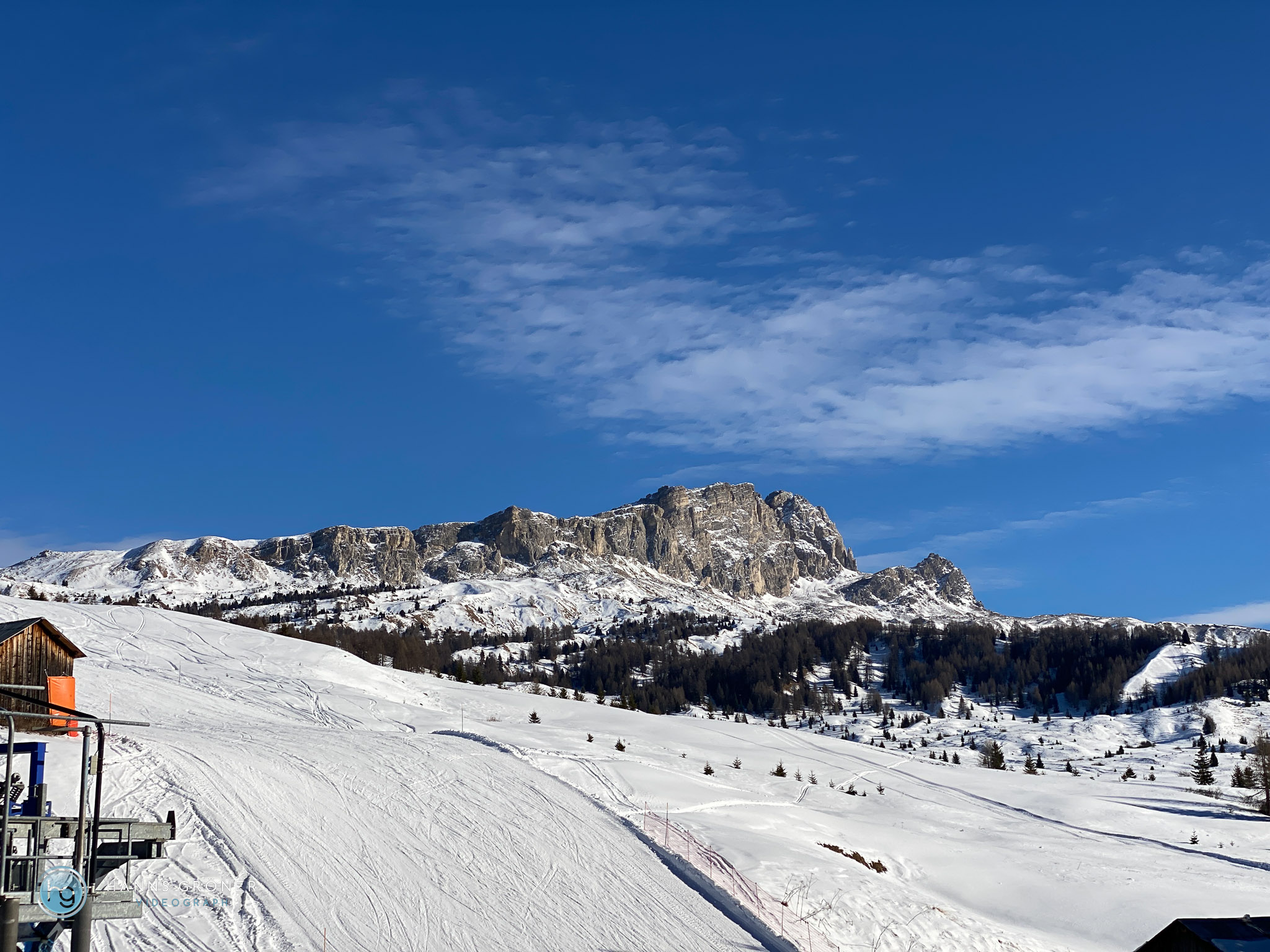 Skifahren in den Dolomiten im Januar 2025 - Campolongo (Foto: Hanns Gröner)
