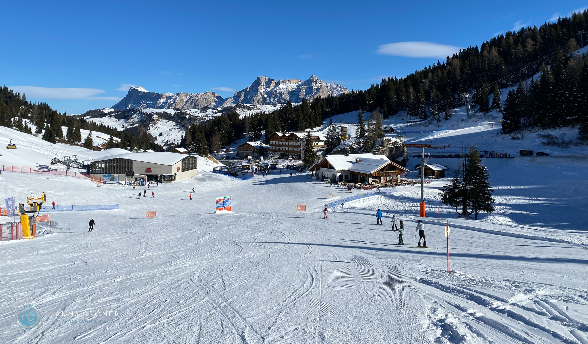 Skifahren in den Dolomiten im Januar 2025 - Campolongo (Foto: Hanns Gröner)