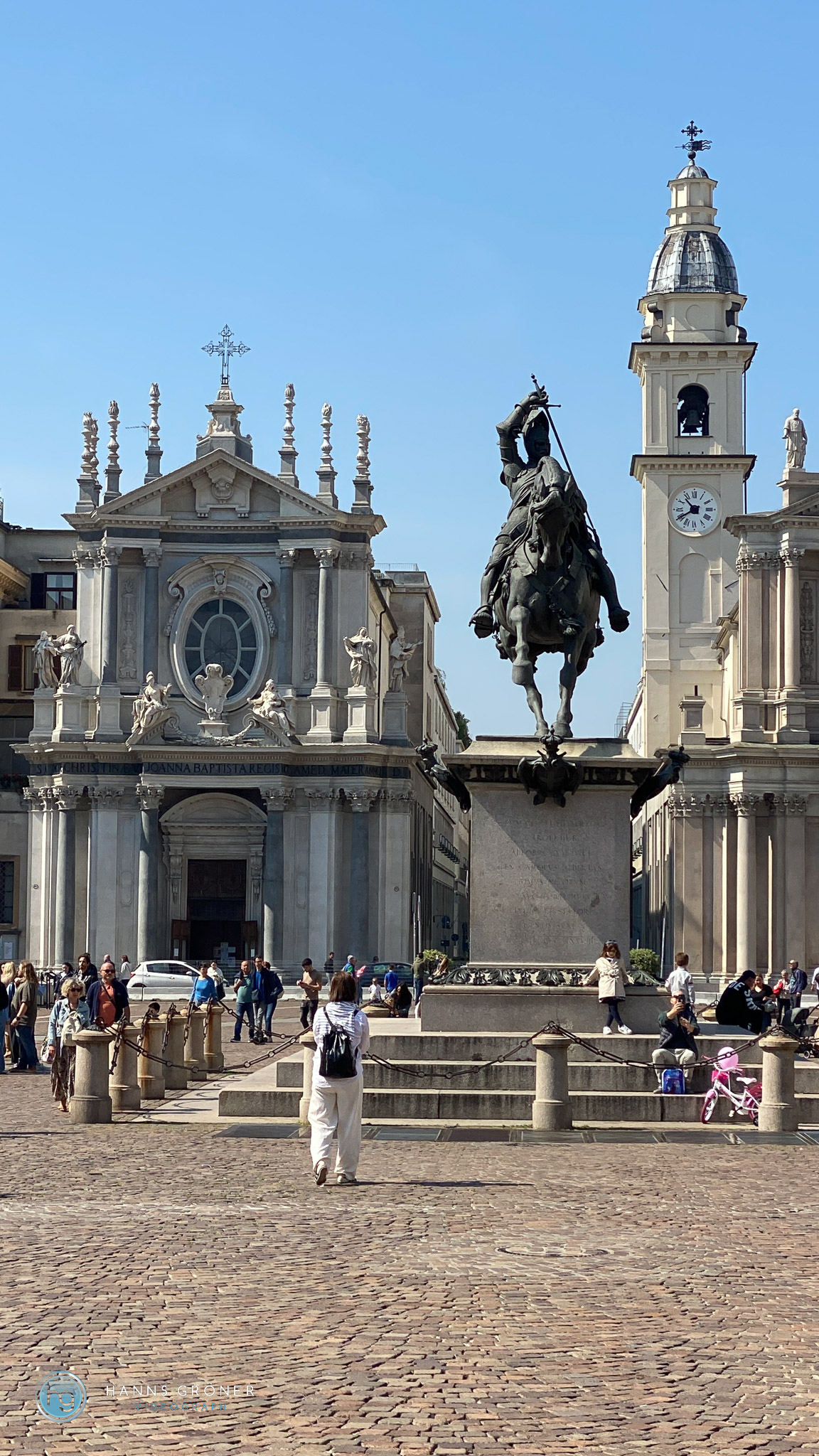 Turin - Piazza San Carlo im Mai 2025 (Foto: Hanns Gröner)